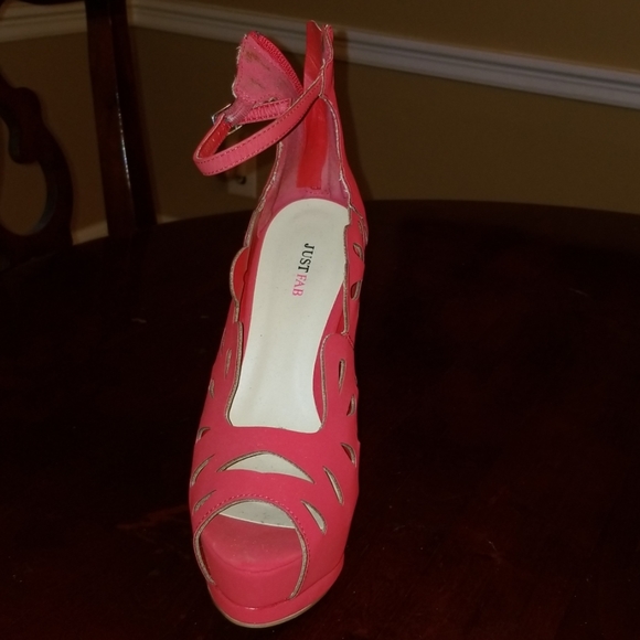 Red Platform Heels - Picture 2 of 3